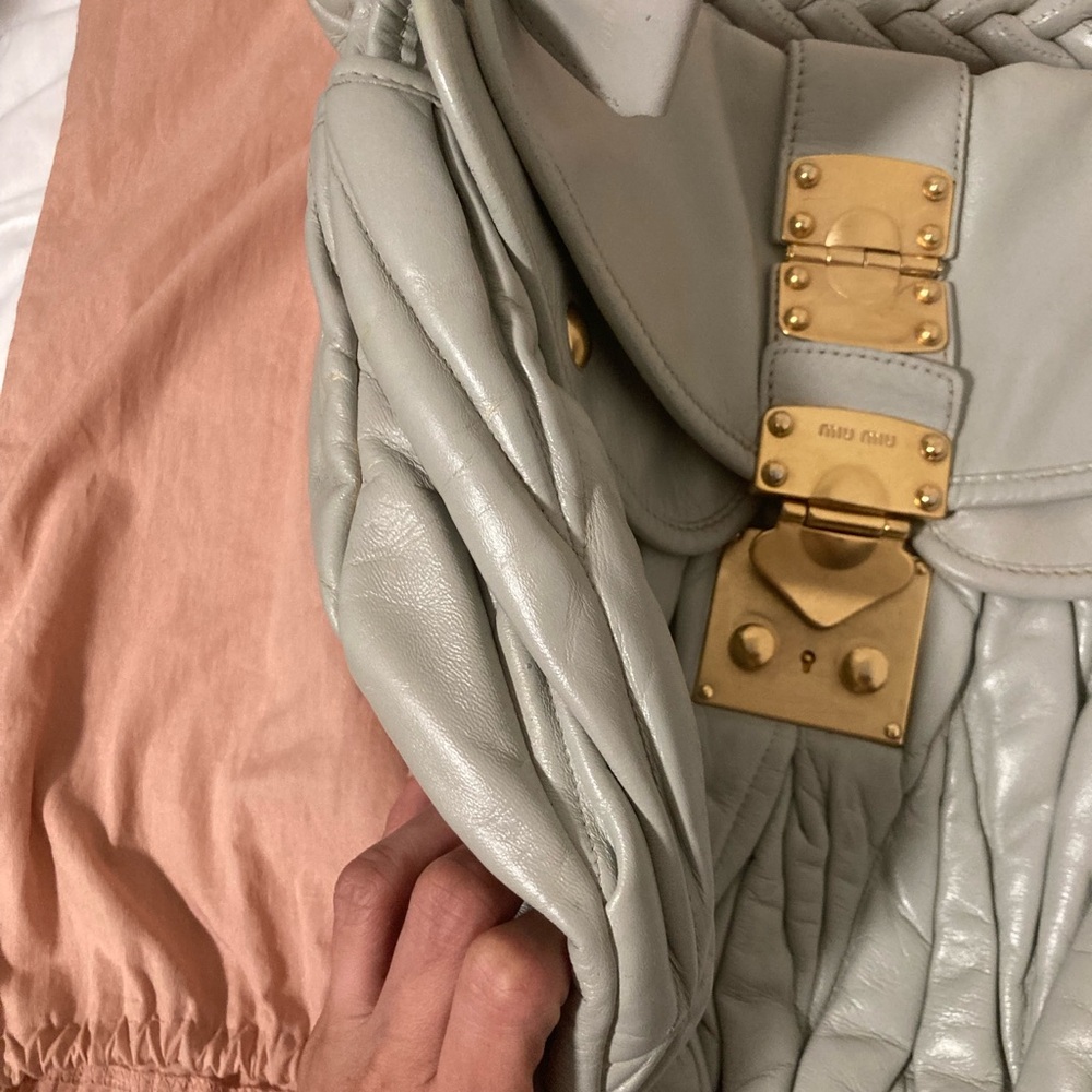 Miu Miu Two-Way Bag Leather - image 4